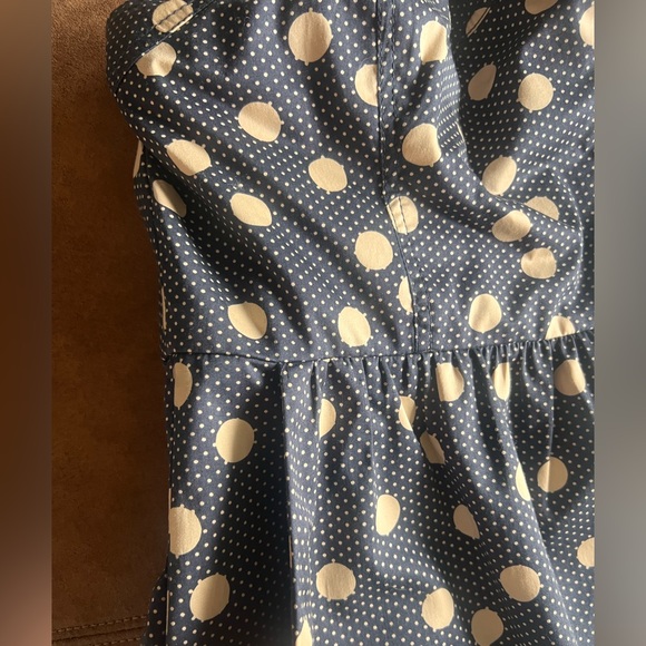 The Limited sz 2 navy blue/cream polka dot strapless dress! Vintage petite - Picture 7 of 16